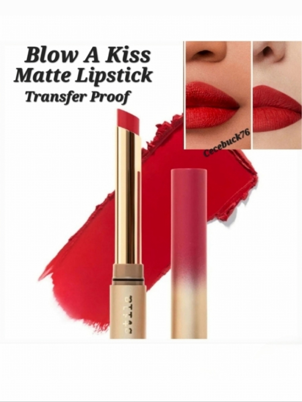 🌺 Stila Blow A Kiss Stay All Day Matte Lipstick Lip Color Transfer Proof